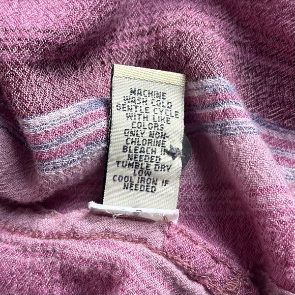 Ruff Hewn 100% Cotton Multicolor Purple Women's Button Up Granola Size‎ L - Picture 5 of 9